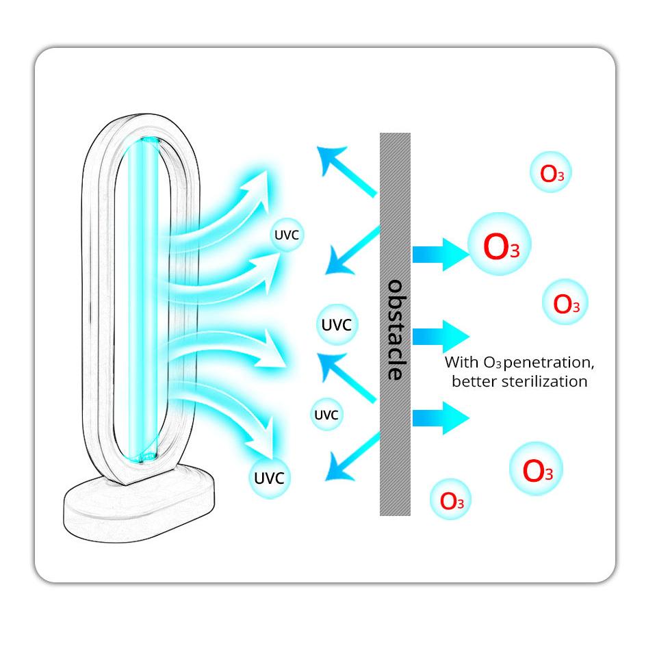 Lampada di disinfezione UV con ozono – Elimina efficacemente germi e batteri 