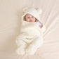 Soft and warm swaddling blanket for newborn with hood 