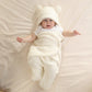 Soft and warm swaddling blanket for newborn with hood 